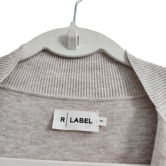 The Reset R Label Sweater Cardigan Medium Gray Open Front Longline Soft Long - Picture 2 of 11